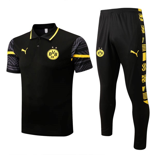 Polo Borussia Dortmund Conjunto Completo 2022 2023 Negro